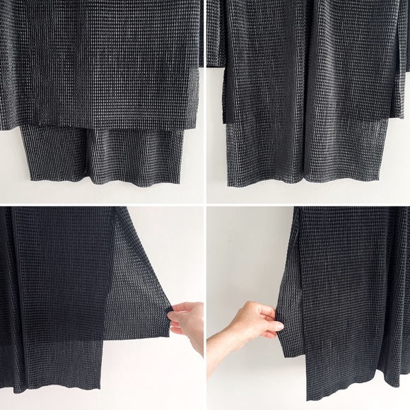 Flowy High Low Long Sleeve Tunic with Tie Up Chinese Keyhole Collar at the Back - Picture 15 of 16